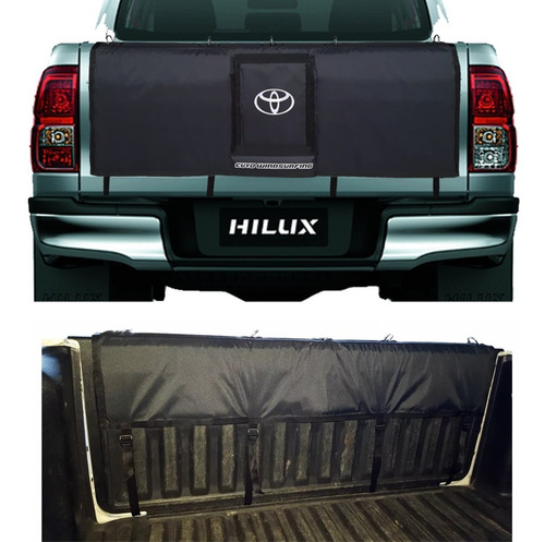 Imagen 4 de 8 de Protector Compuerta Trasera Hilux 2016 2017 2018 2019 Camara Estampada Ideal Bicicletas Cw