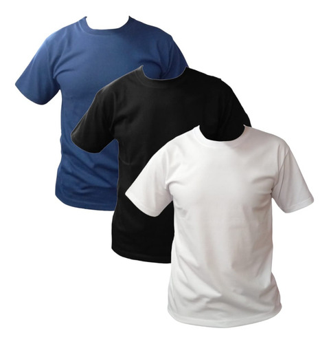 Pack X 4 Remeras Talle Especial  Hombre Algodon Peinado Lisa