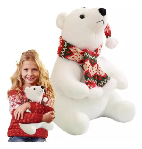 Zz Oso Polar Felpa Oso Navidad - Oso Polar Regalo 30 Cm /&z