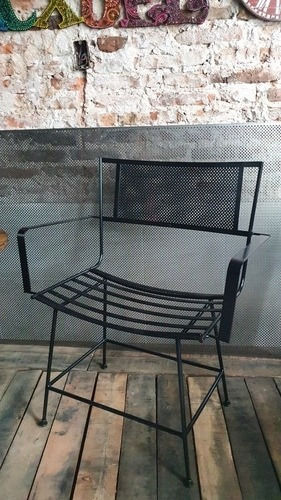 Imagen 2 de 6 de Sillon De Hierro Forja Modelo Retro Estilo 60cm + Brazos