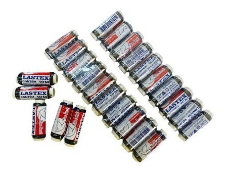 Kit 10 Rolos De Lastex Preto Para Mega Hair Tranças