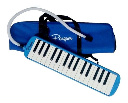 Melodica A Piano Parquer 32 Notas Azul Con Funda Cuota