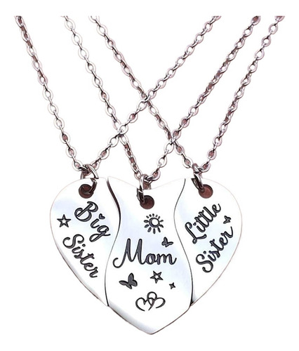 Love Jigsaw Necklace Set Big Little Sister Fashion Letter