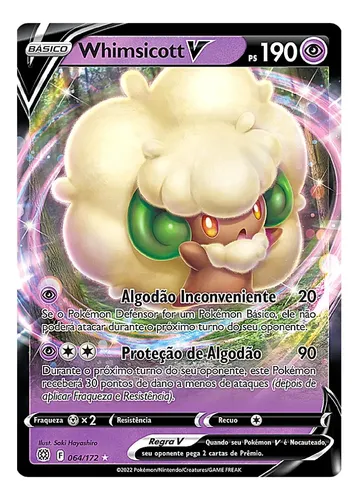 whimsicott v pokemon card value - 160/172 - Full Art Ultra Rare When your Pokmon V is Knocked Out Whimsicott VSTAR 065/172