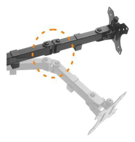 Suporte Articulado Mesa Para 2 Monitores Elg 15 A 32 T1224n Preto
