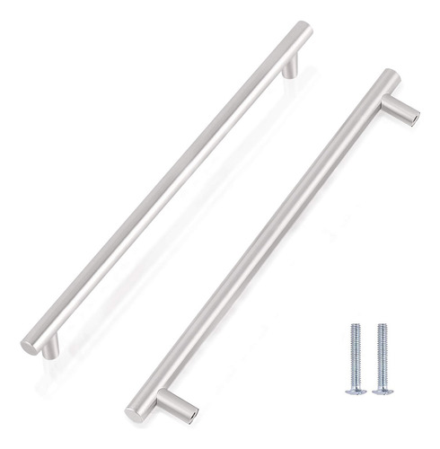 Kit 2 Puxador Móveis Haste Redonda Inox Esc 64/96/128/160mm