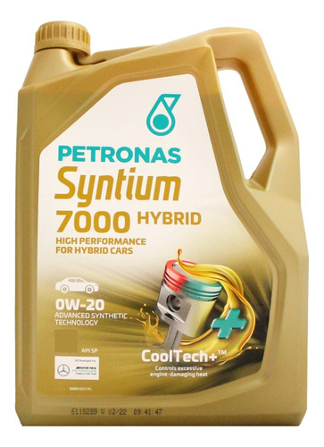 Aceite Petronas Syntium Hybrid 7000 0w20 Sintetico 4l. L46
