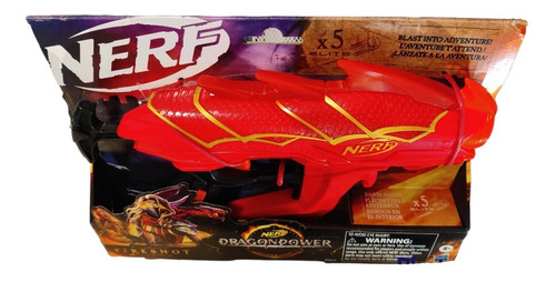 Imagen 4 de 7 de Nerf Dragon Power Con 5 Dardos Original
