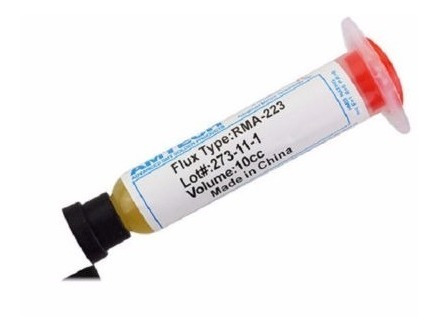Imagen 3 de 5 de Flux En Jeringa 10cc Amtech Rma-223 Soldaduras Reballing Gel