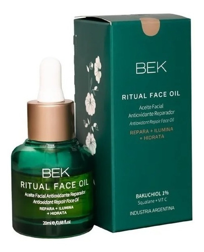 Bek Ritual Face Oil Aceite Facial Antioxidante Reparador 