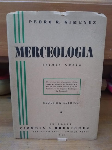 Merceología. Primer Curso. Pedro R. Giménez