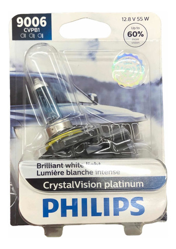 ( 1 ) Foco Philips Crystal Vision Platinum Hb4 9006 12v 51w