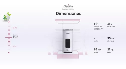 CALENTADOR ELECTRICO CAL-O-REX E-10 VATTIUM 120V 41lts SOS 3270003  (50301020100) 3270003, BOILER ELECTRICO