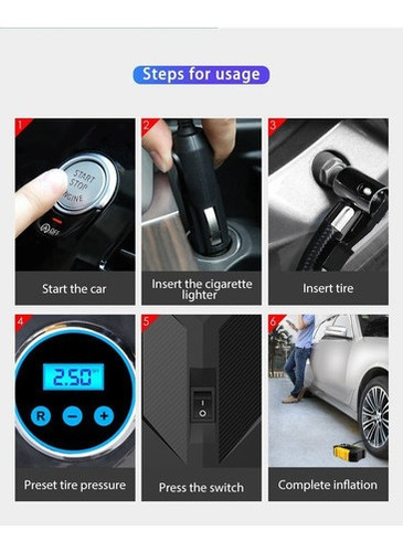 Imagen 9 de 10 de Compresor De Aire Portátil Digital 12v Todo Neumático