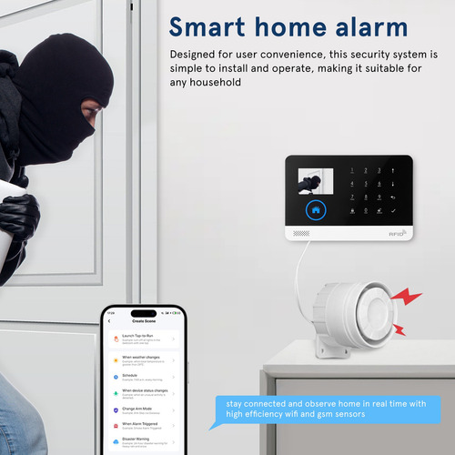 Kit Sistema De Seguridad Alarma Hogar Y Sensor Wifi Y Gsm