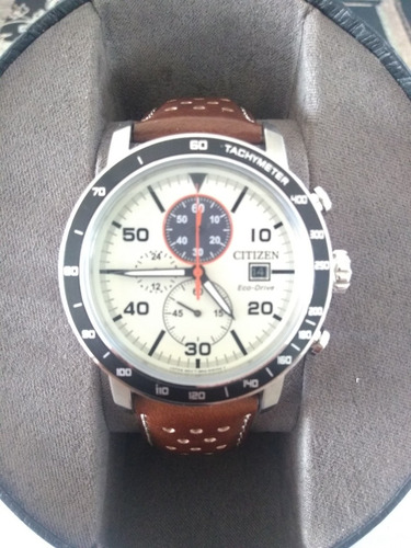 Citizen Eco Drive Cuero Marrón Modelo Ca0649-06x
