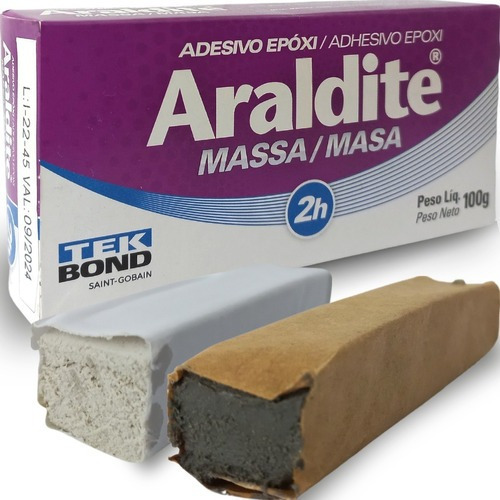 Cola Adesivo Araldite Massa Epóxi 100g 2 Horas Tekbond