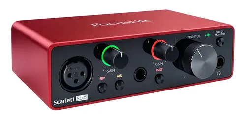 Focusrite Scarlett Solo 3rd Gen Usb Audio Interface For Guit Rojo
