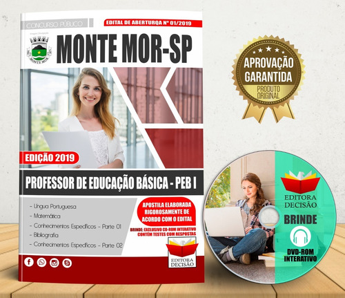 Apostila Monte Mor Sp 2019 - Professor De Educação Básica I