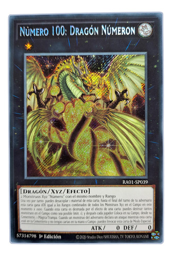 Yugi-oh! Number 100 Numeron Dragon Blcr-en084 Secret