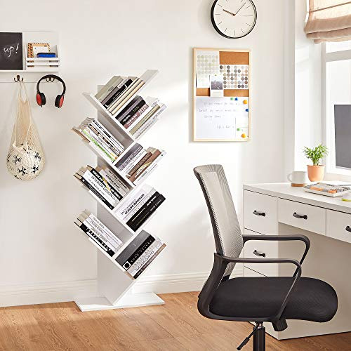 Vasagle Tree Bookshelf, Estantería De Esquina De 8 Niveles Q