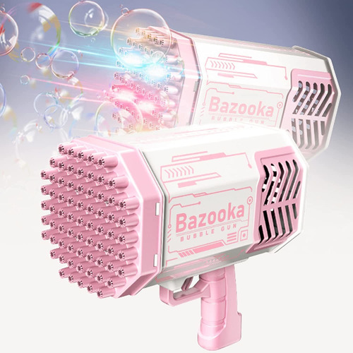 Máquina De Burbujas De 69 Agujeros Bazooka Bubble Maker Luz
