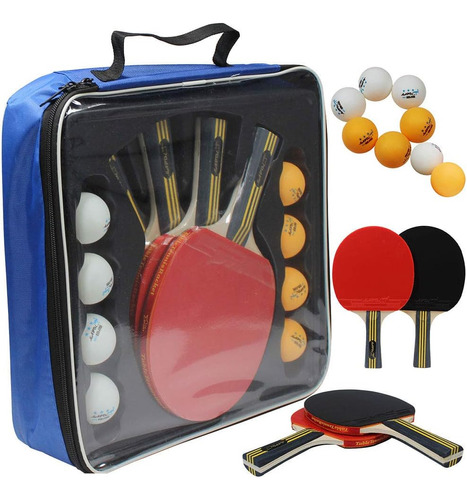 Juego De Palas De Ping Pong Mapol Quality, 4 Mesas Profesion