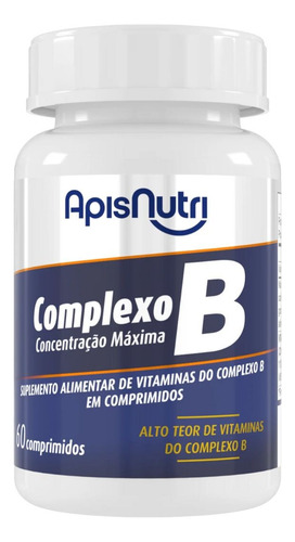 Complexo B Concentração Máxima 60 Comp Apisnutri