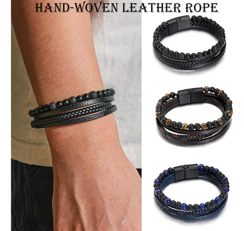 Pulsera De Lapislázuli Hombre Pulsera De Brazalete De ...