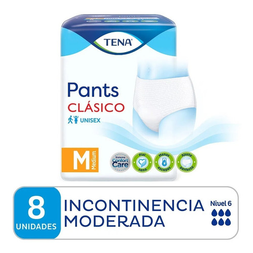 Ropa Interior Tena Pants Clasico Talle M X 8unid