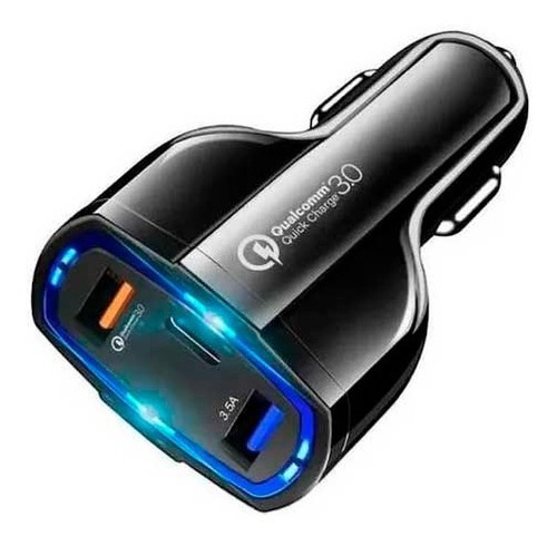 Cargador Universal Para Auto Usb + C Carga Rápida 3.0 Pd