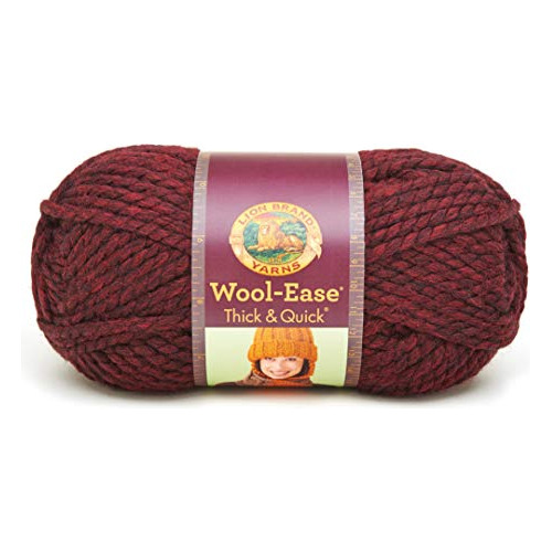 Lana Lion Brand Wool Ease Thick & Quick (143) Borgoña