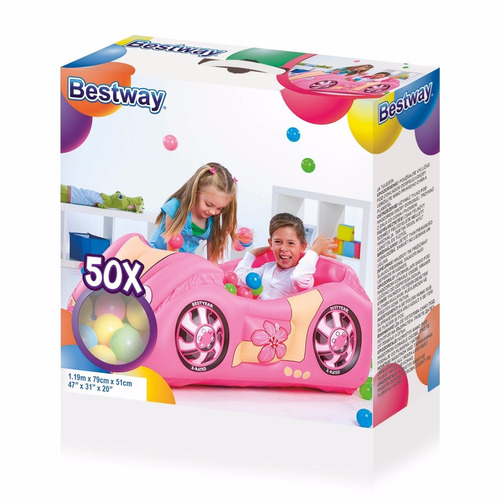 Auto Pelotero Inflable Bestway 50 Pelotas Inflable Nuevo