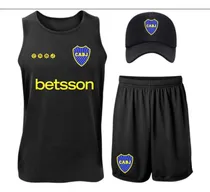 Comprar Conjunto Deportivo Musculosa, Short Y Gorra Boca Juniors Arg