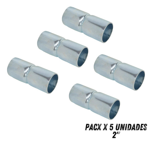 Pack X 5 Union Cupla Hierro 2 Pulgada Para Caño Eléctricos