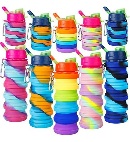 Chengu 5 Pcs Collapsible Water Bottles 16 Oz Agua Xyzjz