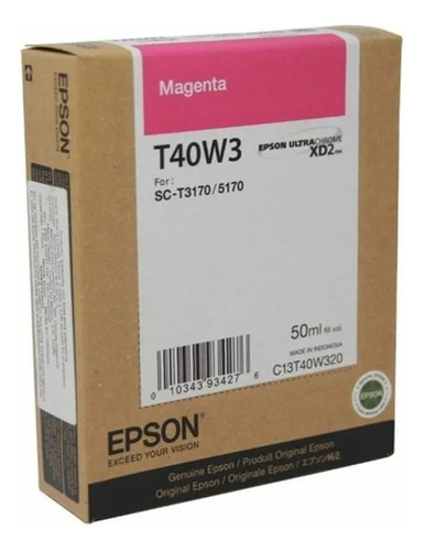 Tinta Epson T40w3 Magenta Original 50ml