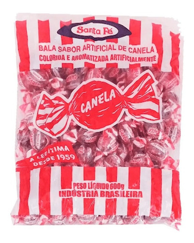 Bala De Canela Dura Santa Fé Kit Com 3 Pacotes De 600g