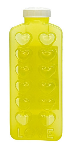 Molde Para Hielo En Cubitos Con Forma De Corazón Color Amarillo