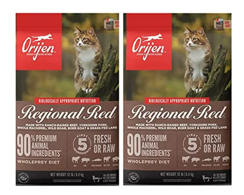 Comida Para Gatos Orijen Regional Red, 2 Paquetes De 12 Libr