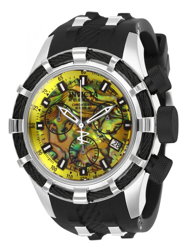 Reloj de pulsera Invicta 27312, para hombre, con correa de silicona color acero y negro