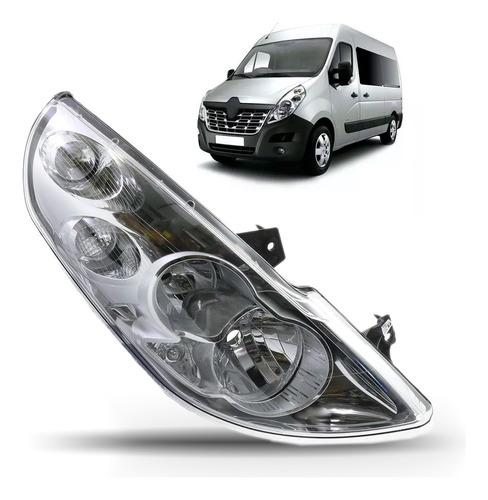 Farol Para Renault Master 2013 14 15 16 17 19 A 2022 Sem Aux