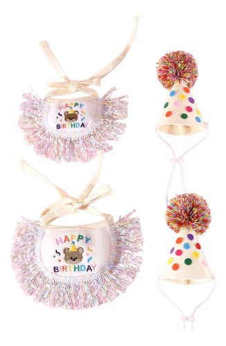 D Gorro De Cumpleaños For Perros A La Moda Con Lentejuelas,