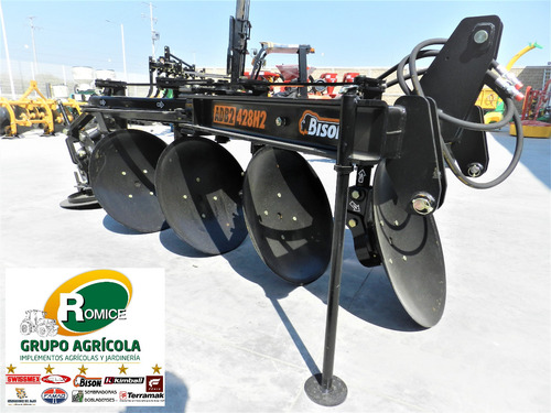 Arado Agricola P/ Tractor 4 Discos Hidraulico Marca Bison