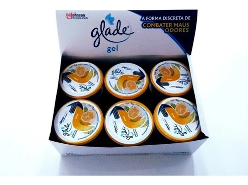 Kit C/12 Unidades Glade Gel Pequenos Ambientes 70g Citrus