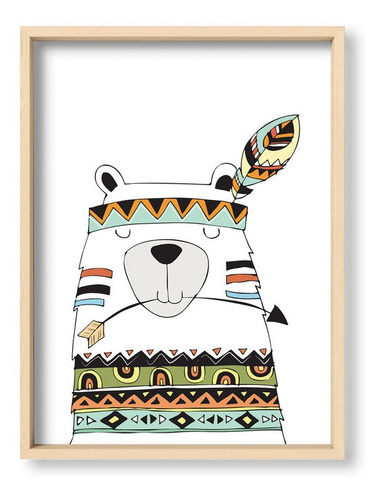 Cuadros Modernos 30x40 Box Natural Indian Bear