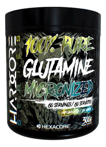 Glutamina Hexacore 300 Grs, 60 Sv. Sabor Neutro