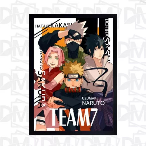 Quadro decorativo Poster Naruto Uzumaki Anime Desenho Arte com o