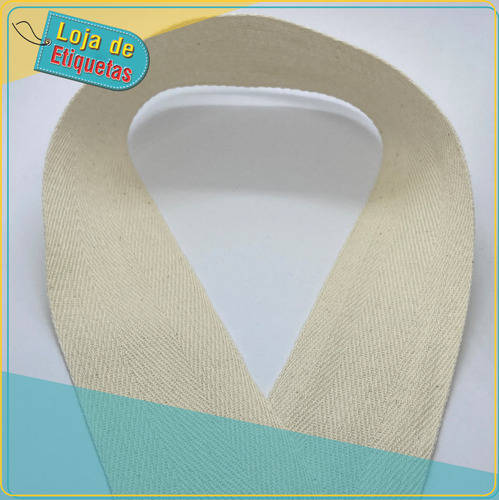 Imagem 5 de 5 de Alça Para Bolsa 100% Algodão 12mm - Rolo Com 50 Metros