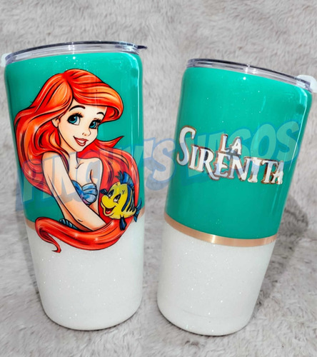 Vaso Térmico Ariel La Sirenita Princesa Termo